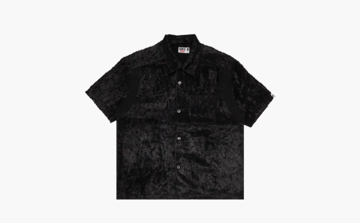 Supreme x Goodenough Crushed Rayon Pile Short-Sleeve Shirt "Black" 