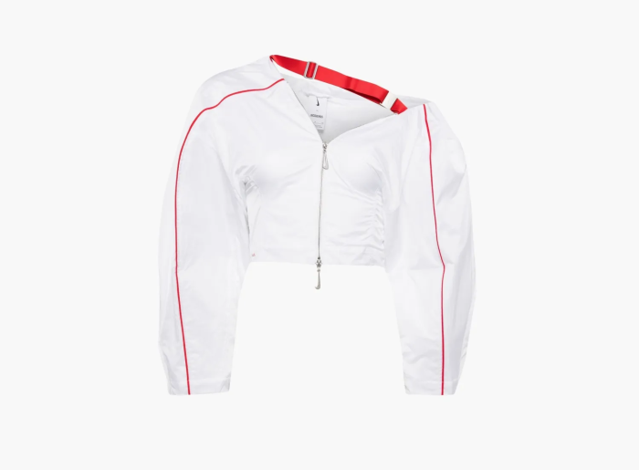 Nike x Jacquemus Short Asymmetrical Jacket White 