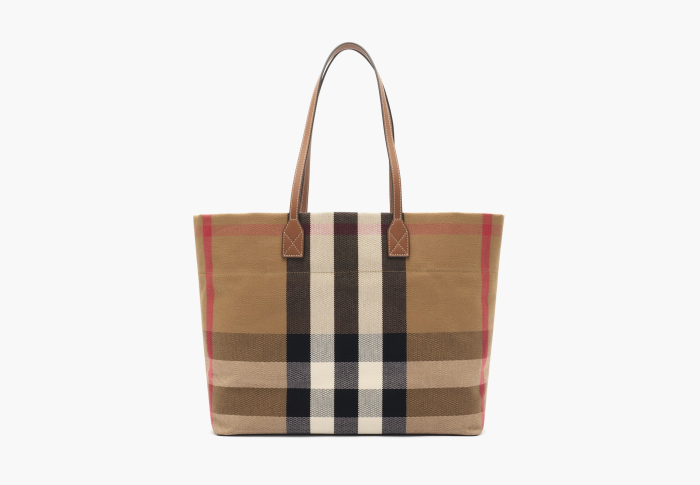 Burberry Medium London Tote Taupe Brown 