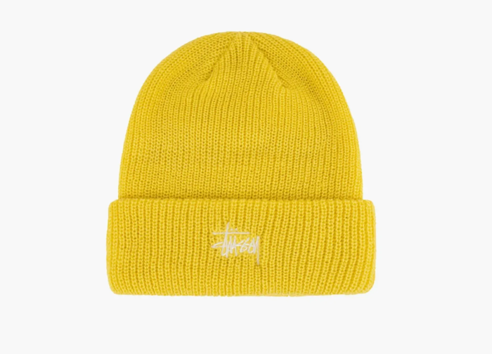 Stussy Basic Cuff Beanie Yellow 