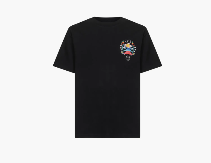 Casablanca Casaway Mountain Cotton T-Shirt  Black  Casablanca Casaway Mountain Cotton T-Shirt  Black