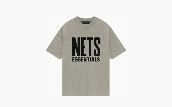 Fear of God Essentials x NBA Brooklyn Nets Tee Grey Black 