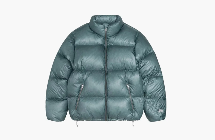 Stussy Down Puffer Parachute Ripstop Powder Blue  Stussy Down Puffer Parachute Ripstop Powder Blue