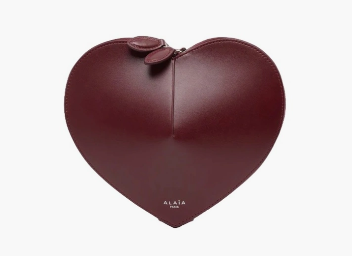 Alaia Le Coeur Сrossbody Bag Dark Red  
