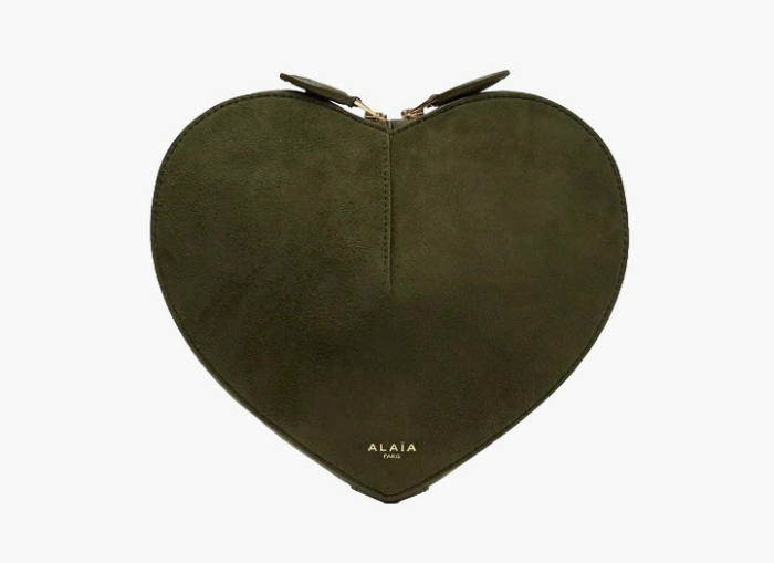 Alaia Le Coeur Сrossbody Bag Dark Green 