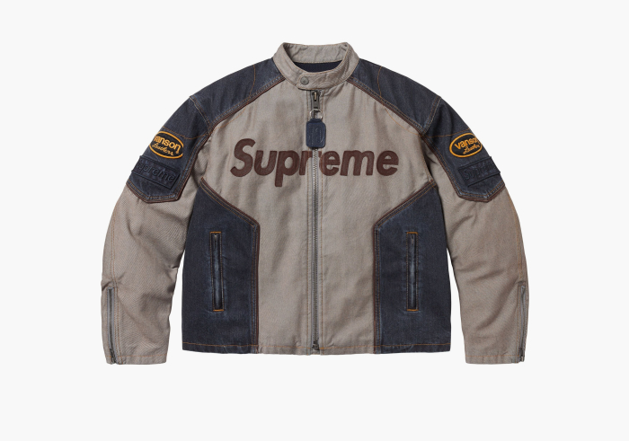 Supreme x Vanson Leathers x Cordura Cotton Jacket "Denim" 