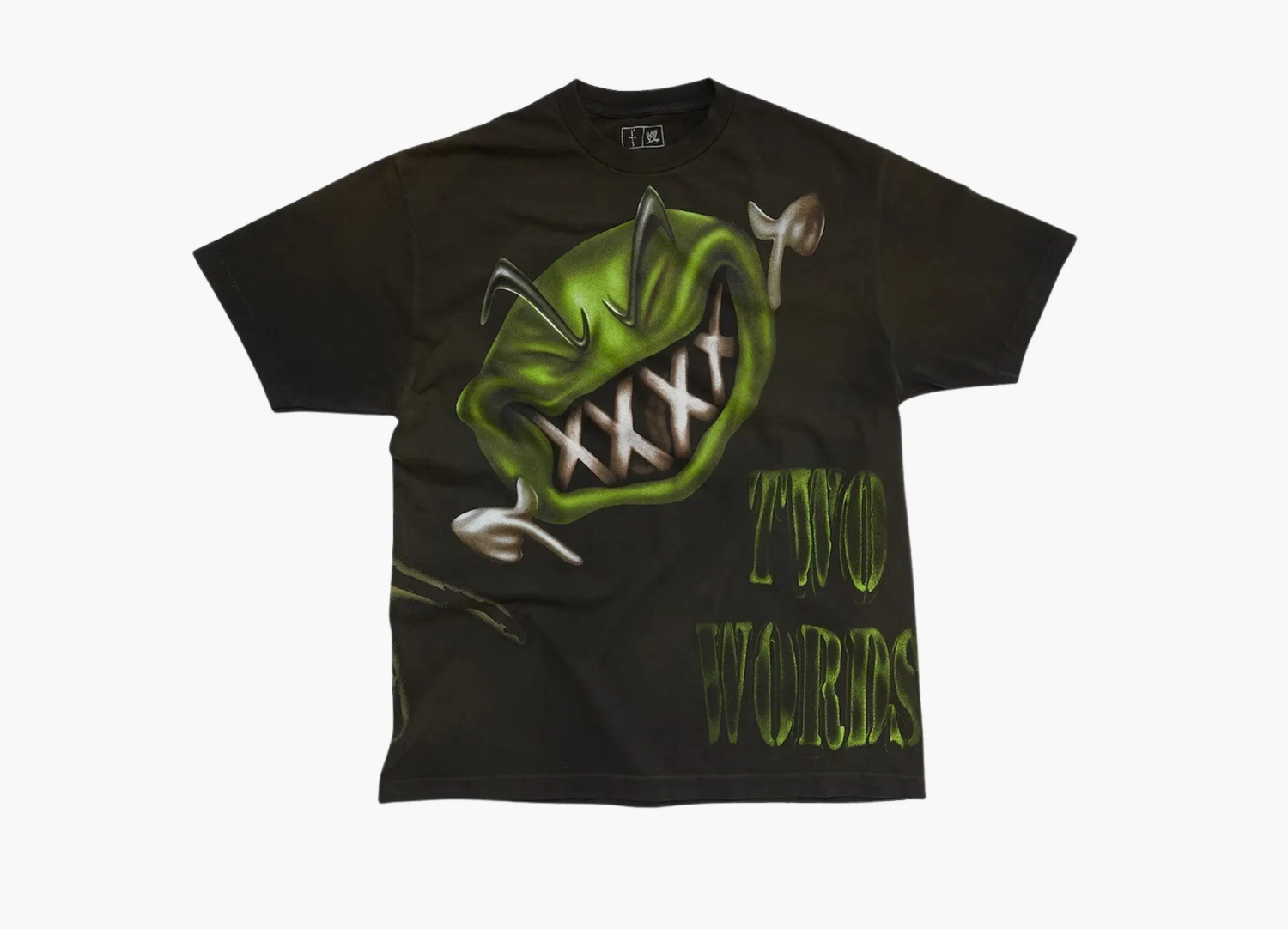 Cactus Jack by Travis Scott x WWE Two Words T-Shirt DX Black  Cactus Jack by Travis Scott x WWE Two Words T-Shirt DX Black