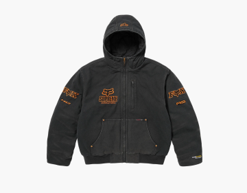 Supreme x Fox Racing Hooded Work Jacket Black 