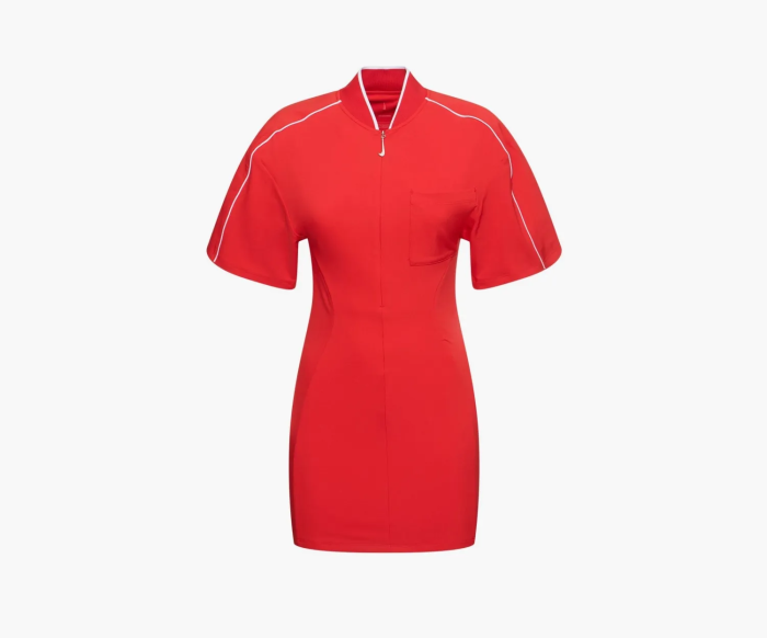 Nike x Jacquemus Short-Sleeved T-Shirt Dress Dark Red 