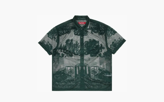 Supreme Last Supper Lace Short-Sleeve Shirt "Dark Green" 