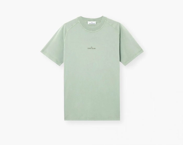 Stone Island Organic Cotton Jersey Slim fit T-Shirt Print Sage Green  Stone Island Organic Cotton Jersey Slim fit T-Shirt Print Sage Green