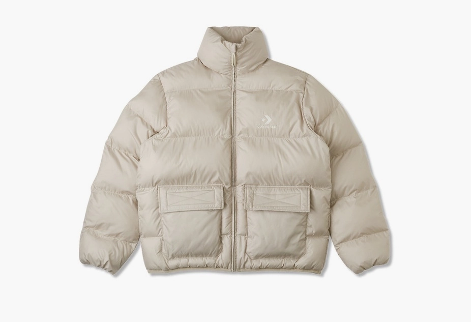 Converse Patch Pocket Puffer Puffer Jacket Cream  Converse Patch Pocket Puffer Puffer Jacket Cream