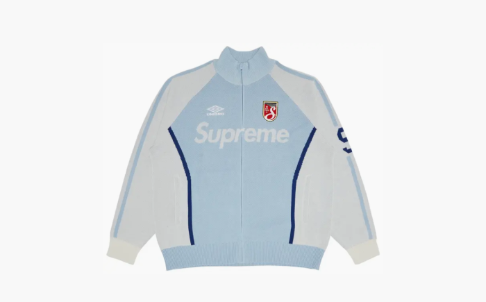 Supreme x Umbro Zip Up Sweater "Light Blue" 
