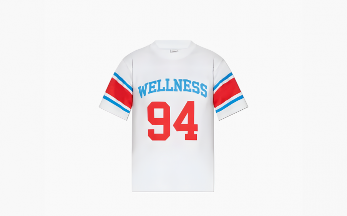 Sporty & Rich Wellness 94 Rugby Crewneck T-Shirt "White" 