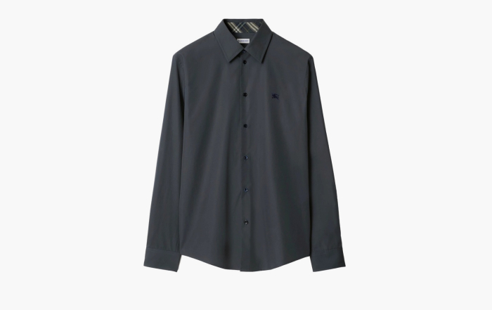 Burberry Slim Fit Cotton Shirt  "Indigo" 