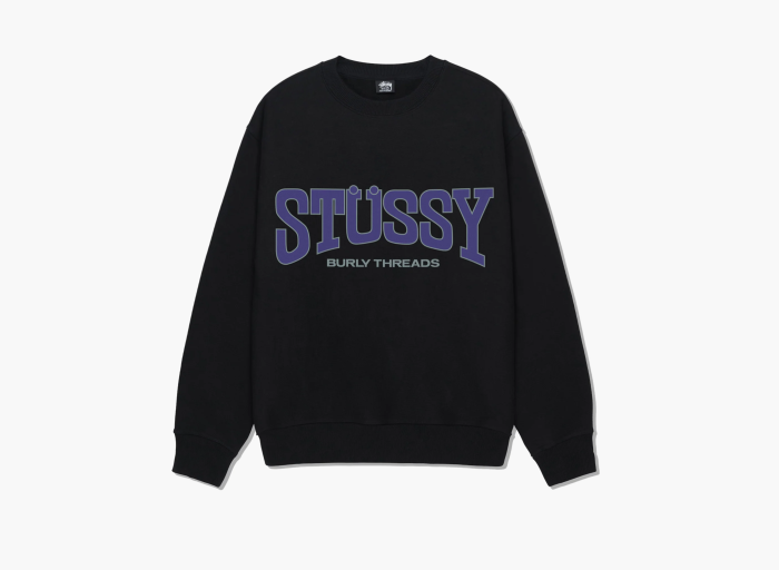 Stussy Burly Threads Crew  "Black" 