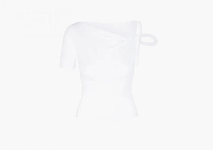Khy Sleek Stretch Twisted Top White 