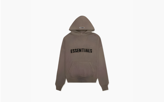 Fear of God Essentials FW20 Knit Hoodie Taupe  Fear of God Essentials FW20 Knit Hoodie Taupe