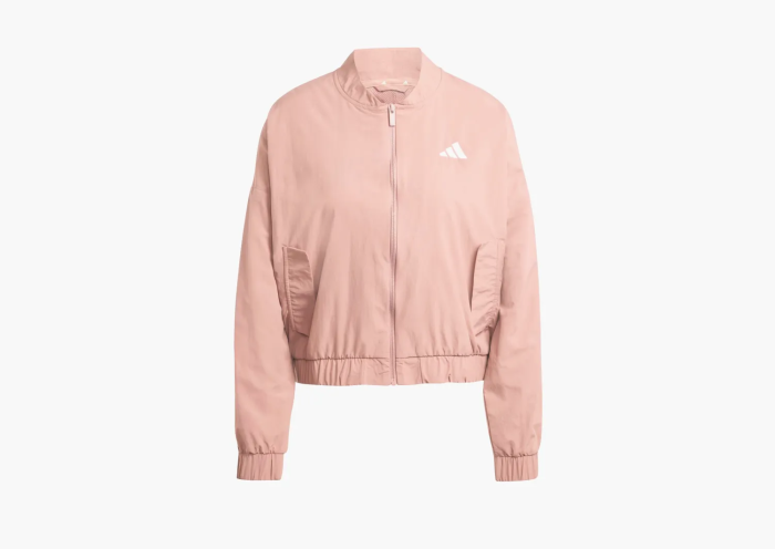 Adidas Essentials 3-Stripes Lifestyle Woven Bomber Jacket  Warm Clay / White 