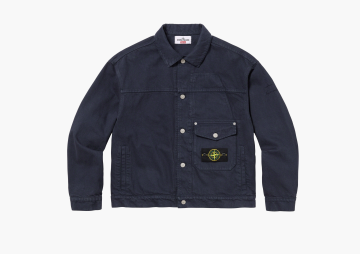 Supreme x Stone Island Denim Trucker Jacket Navy 