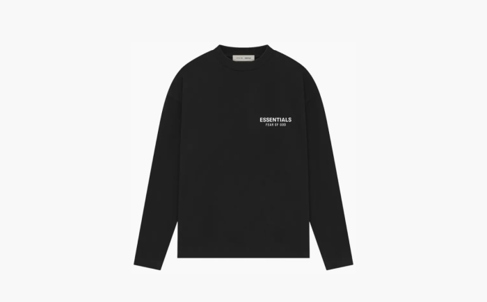 Fear of God Essentials Classic Long-Sleeve Tee "Jet Black" 
