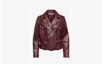 Acne Studios Leather Jacket Burgundy 