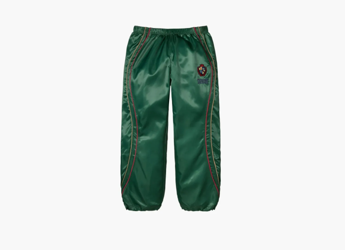 Supreme Satin Track Pant Green  Supreme Satin Track Pant Green