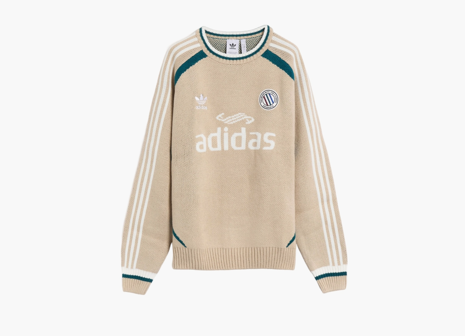 Adidas Originals Adicolor ADC Crew Neck Sweater Beige  Adidas Originals Adicolor ADC Crew Neck Sweater Beige