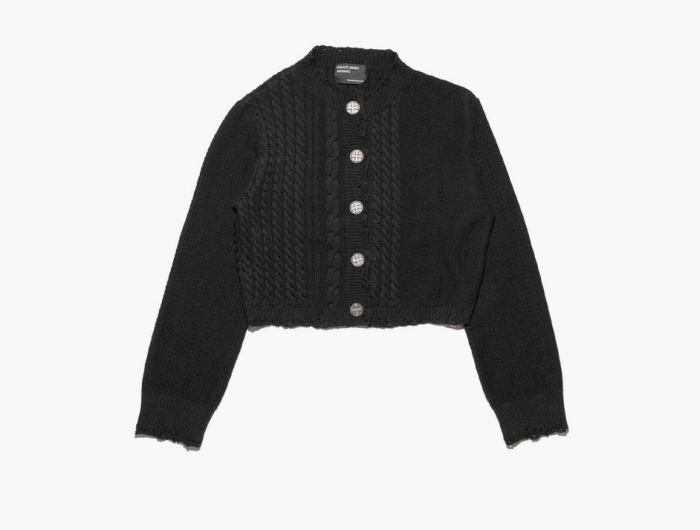 Enfants Riches Déprimés Cropped Cardigan Black  Enfants Riches Déprimés Cropped Cardigan Black