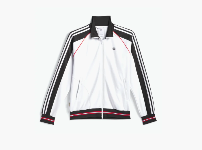 Adidas Originals Tyshawn Track Jacket Crystal White / Black / Better Scarlet  Adidas Originals Tyshawn Track Jacket Crystal White / Black / Better Scarlet