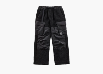 Spyder x C.P. Company Long-Pile Fleece Knit Casual Pants Black 