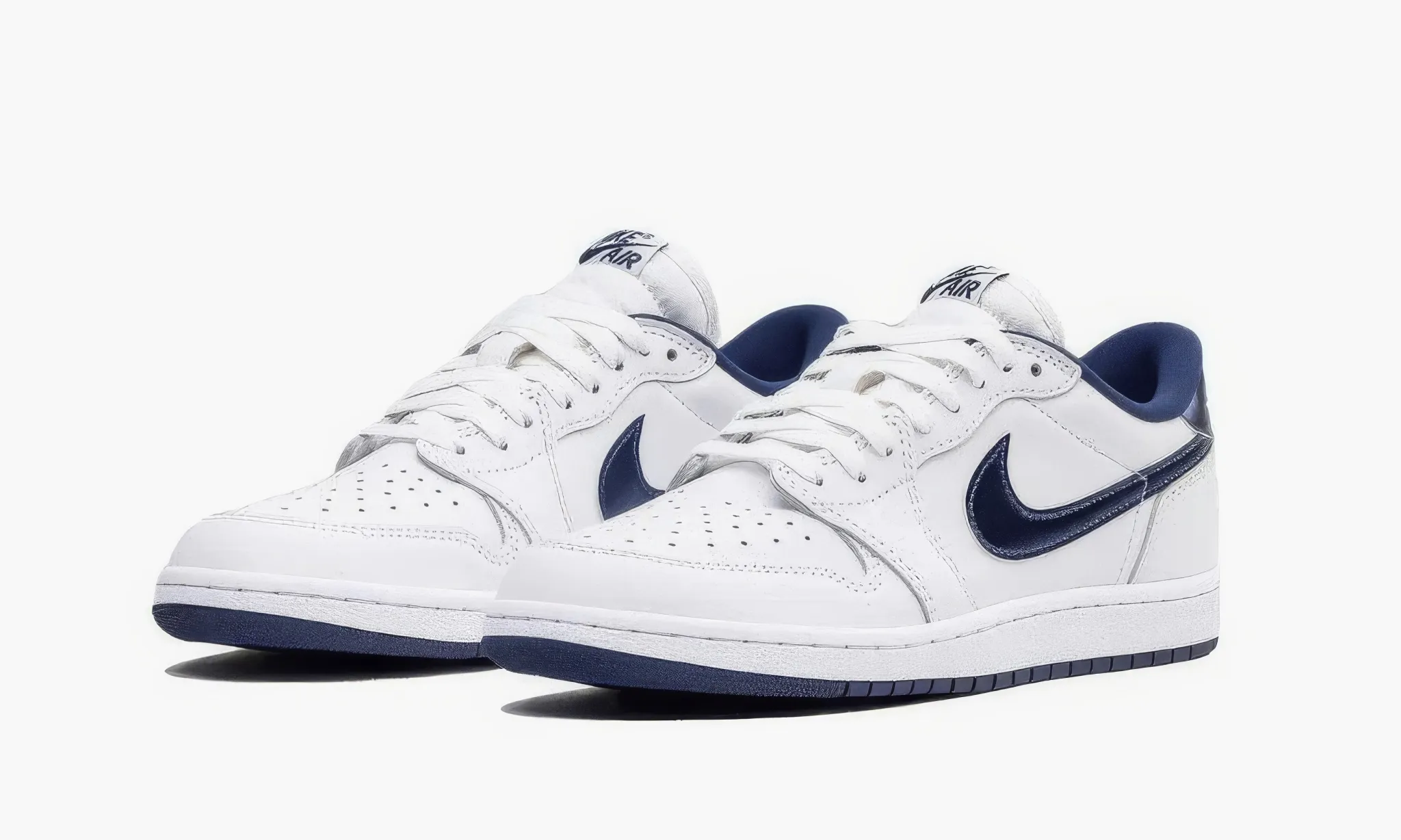 Кроссовки Air Jordan 1 Retro Low 85 Metallic Blue оригинал