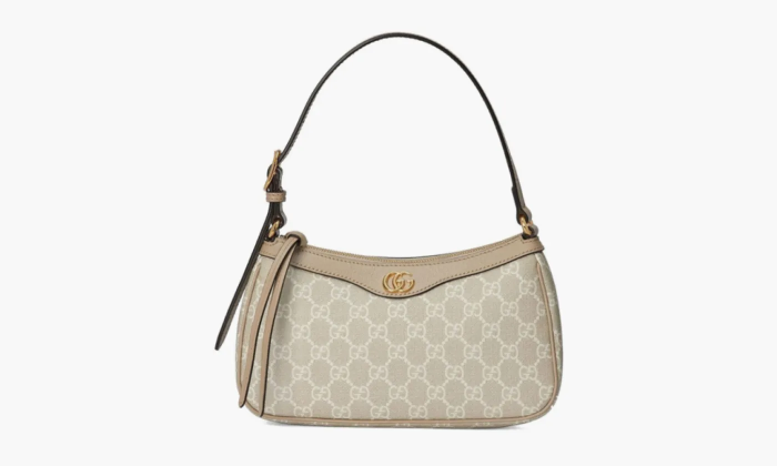 Gucci Ophidia Small Handbag Beige And White Gg Supreme Canvas 