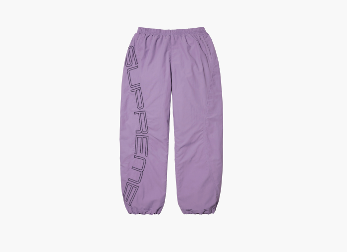 Supreme  Spellout Embroidered Track Pant "Dusty Purple" 