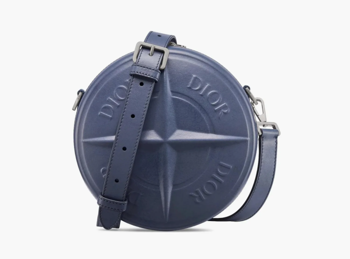 Dior x Stone Island Round Bag Blue 