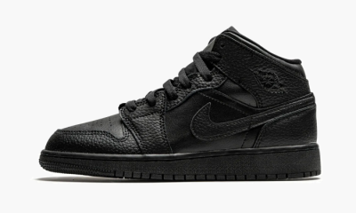 Air Jordan 1 Mid GS "Triple Black" - 5Y