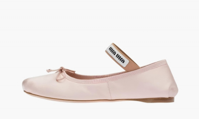 Miu Miu Satin Ballerinas "Orchid Pink" -  5 US