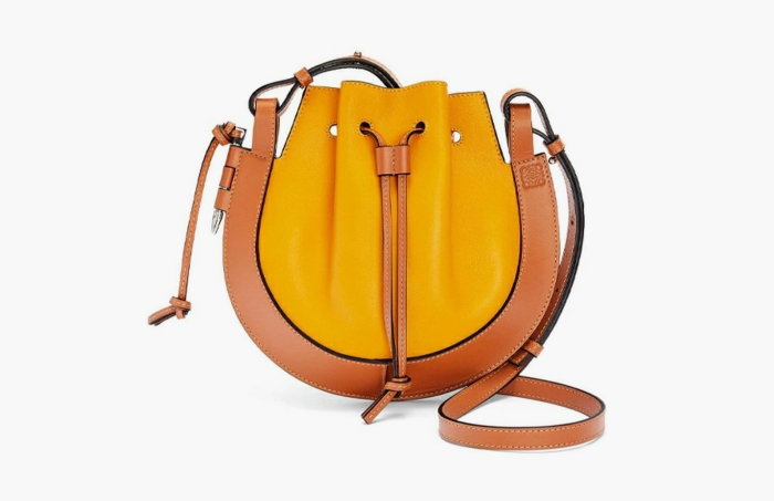 Loewe Napa Calf Leather Shoulder Bag Yellow/Tan 