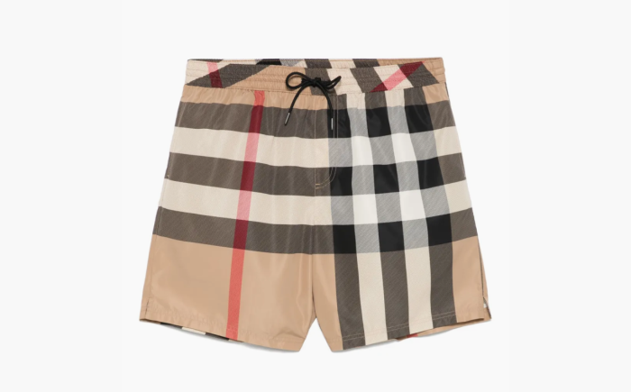 Burberry Check Swim Shorts "Khaki" 