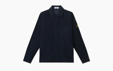 Stone Island Wrinkled Ovtrshirt Marine Blue 