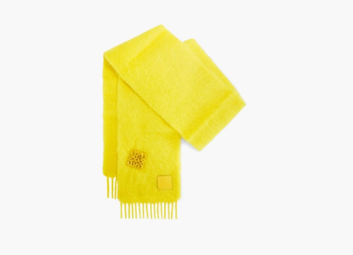 Loewe Wool and Mohair Scarf Yellow 