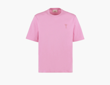 Ami Paris Ami De Coeur Tonal Boxy Fit T-Shirt Candy Pink  Ami Paris Ami De Coeur Tonal Boxy Fit T-Shirt Candy Pink