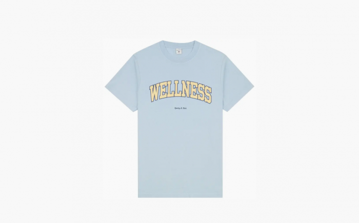 Sporty & Rich Wellness Ivy T-Shirt "China Blue/Almond/Navy" 