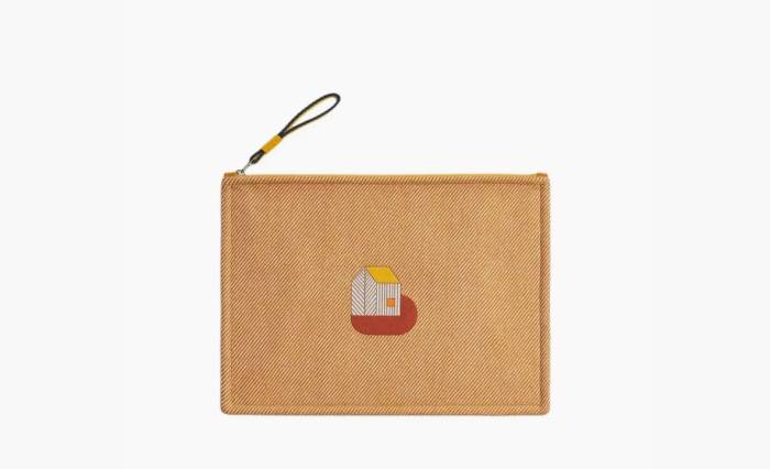 Hermes Wool Storage Bags Clutches Kids Orange 