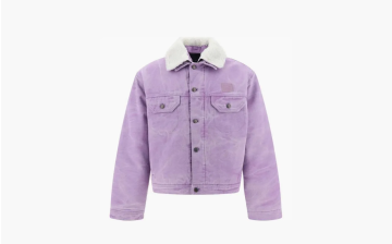 Acne Studios Orsan Padded Canvas Face Jacket Purple 