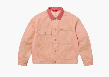 Supreme Distressed Selvedge Trucker Jacket Washed Pink 
