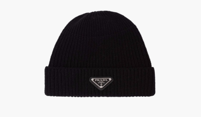 Prada Wool Cashmere Beanie Black  Prada Wool Cashmere Beanie Black