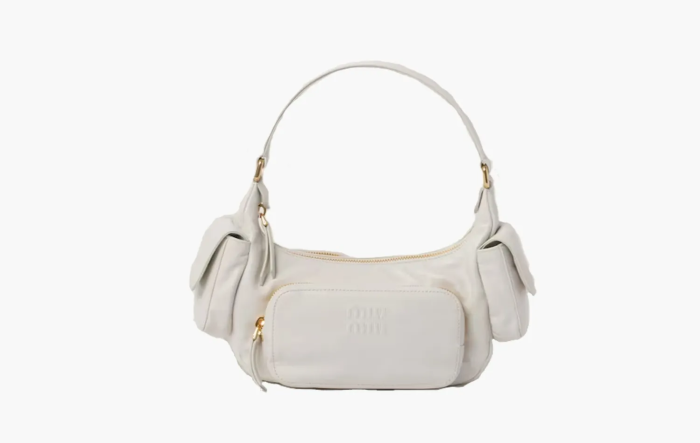 Miu Miu Nappa Leather Pocket Bag White 