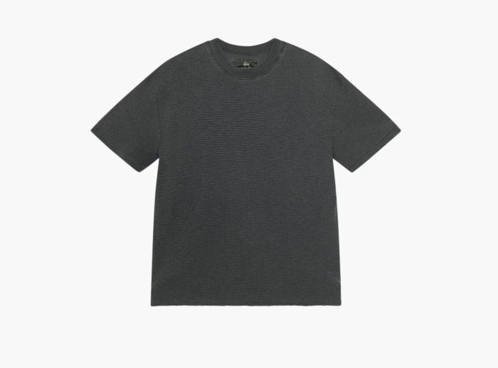 Stussy Pigment Dyed Short-Sleeve Thermal  Faded Black  Stussy Pigment Dyed Short-Sleeve Thermal  Faded Black