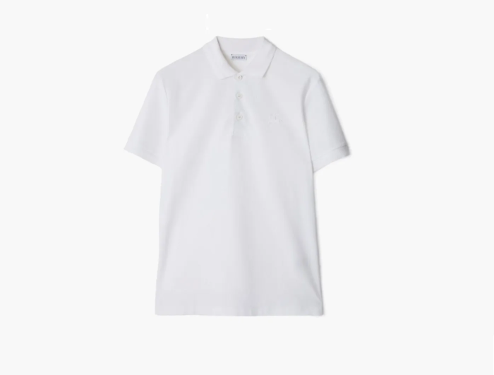 Burberry Cotton Polo Shirt  White 
